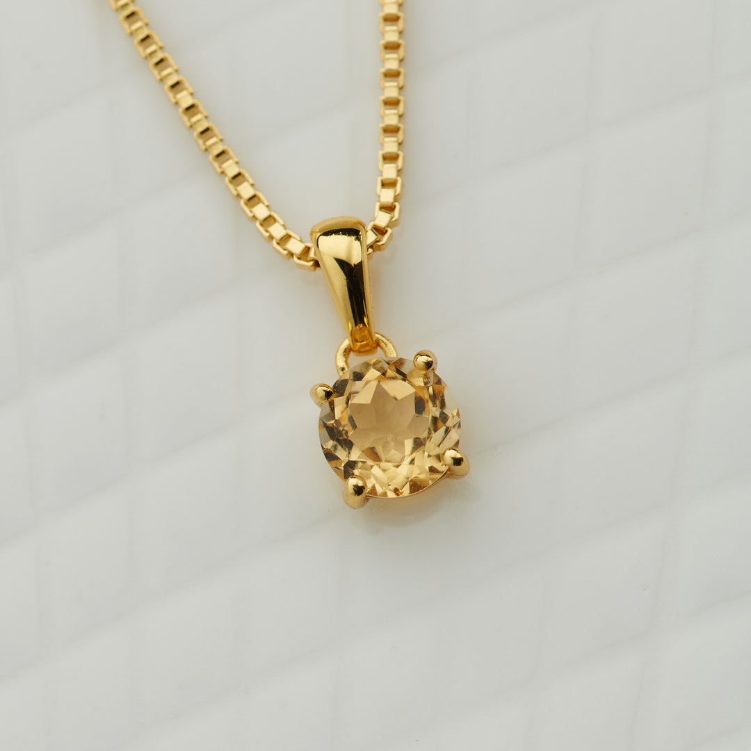 Citrine Everyday Gold Pendant