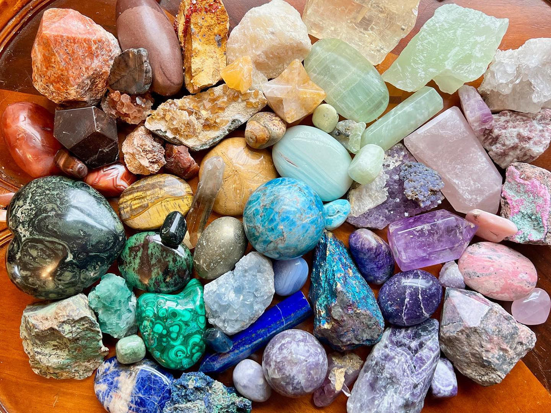 Colorful assortment of crystals