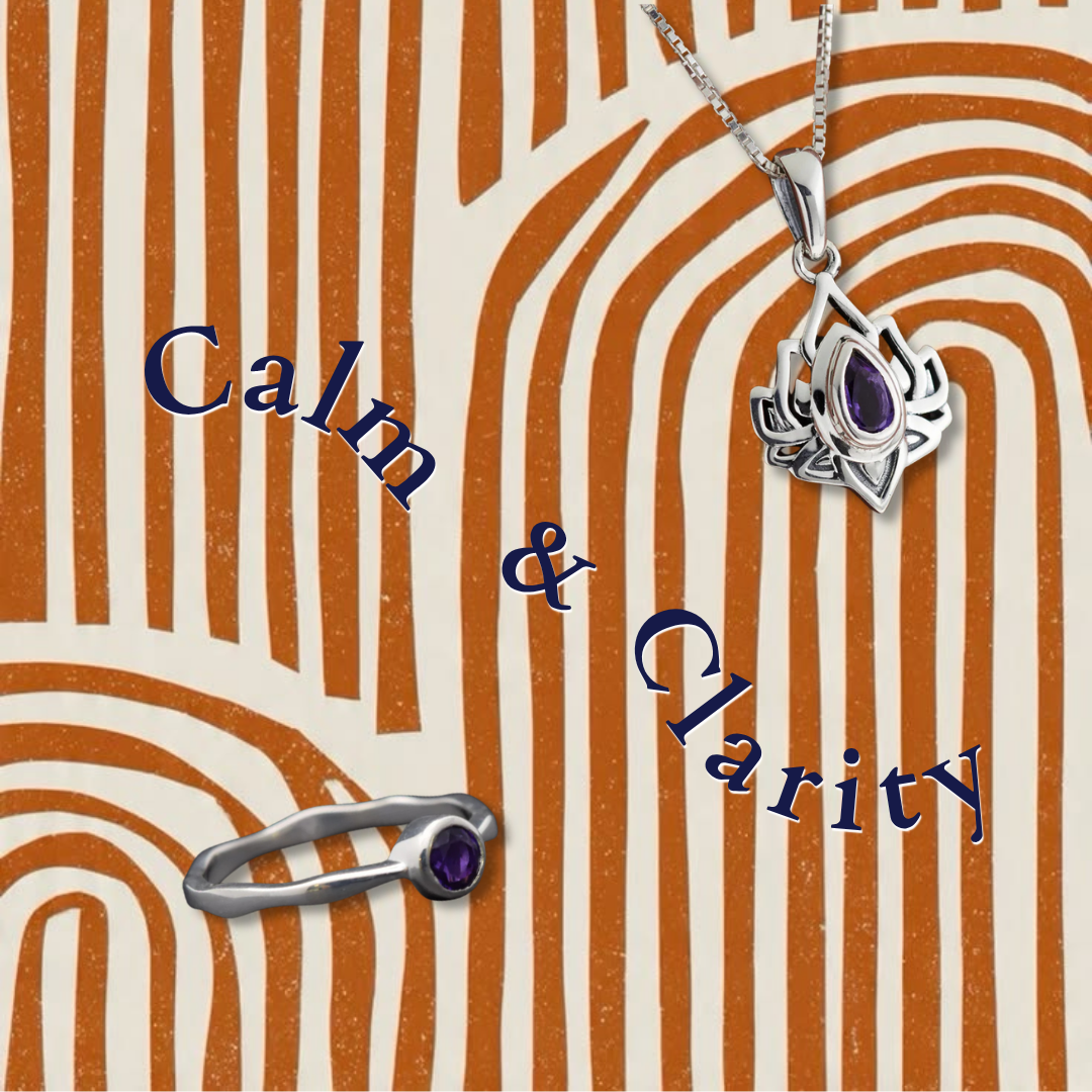 Faceted amethyst stone set in sterling silver — Nugent Calm & Clarity collection