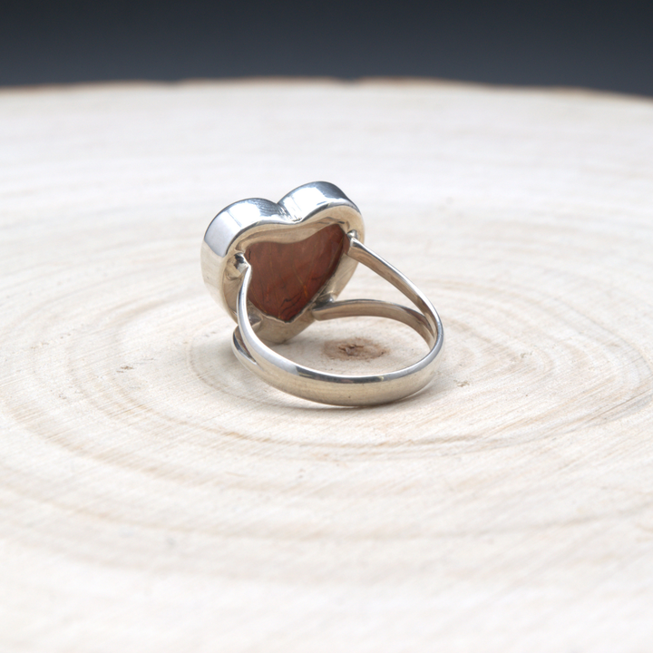 Blood Red Glider Fine Silver Ring