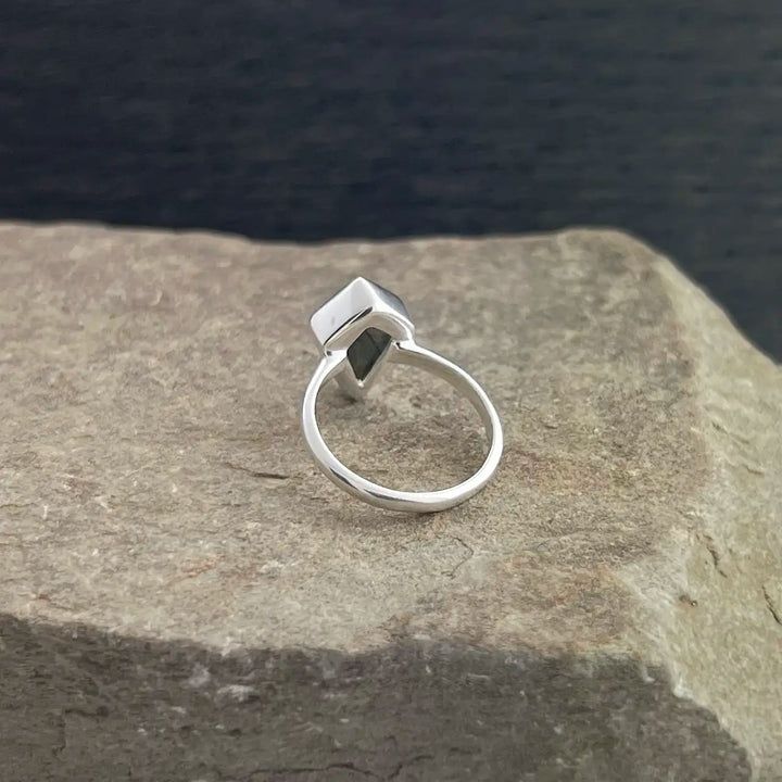 Labradorite Sterling Silver Shield Ring