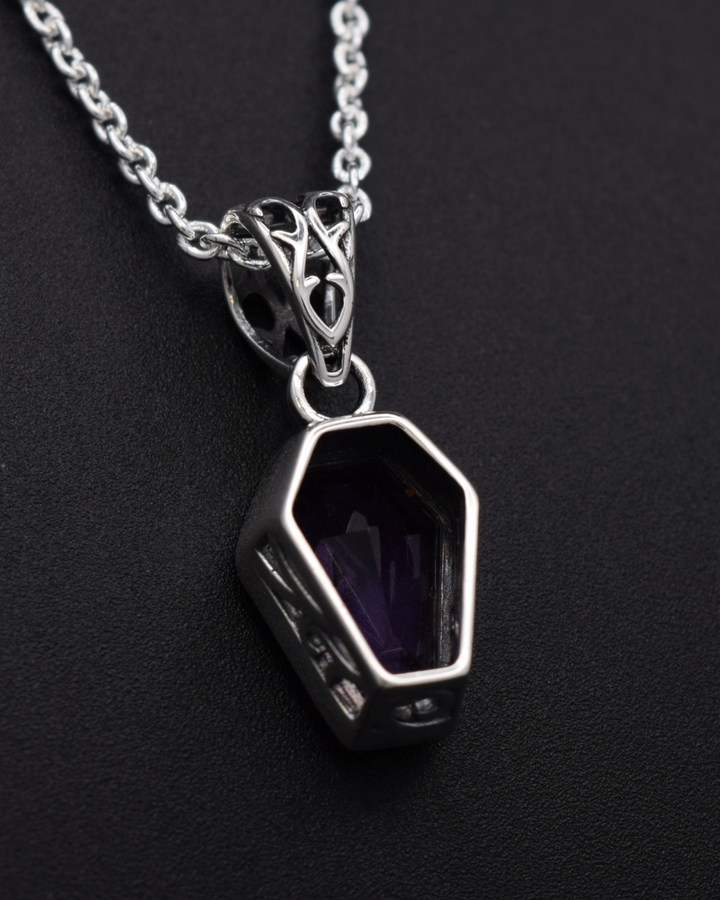 Silvaria Amethyst Coffin Necklace