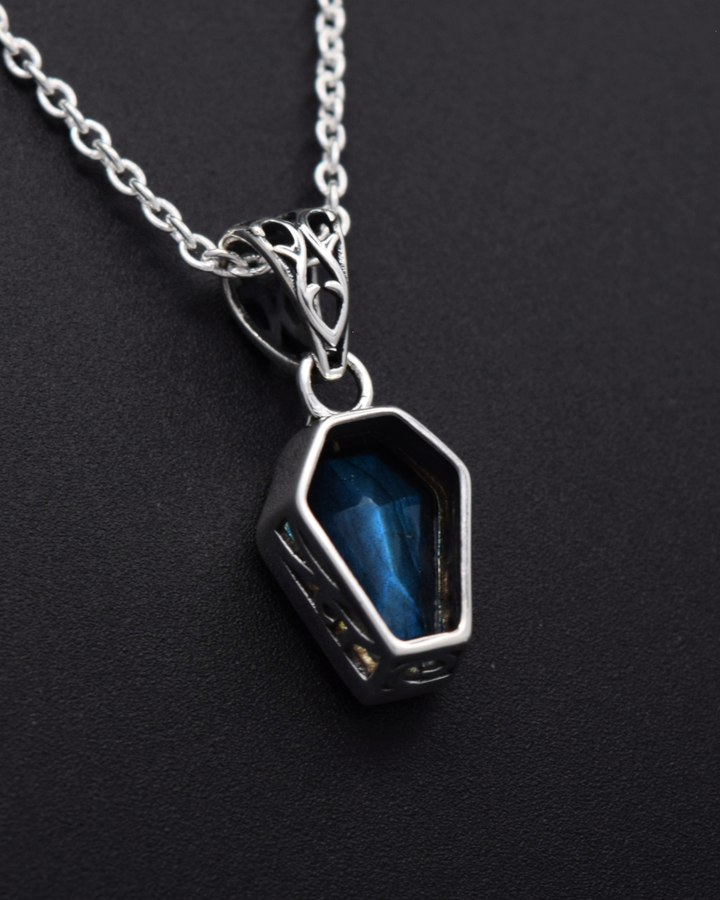 Silvaria Labradorite Coffin Necklace