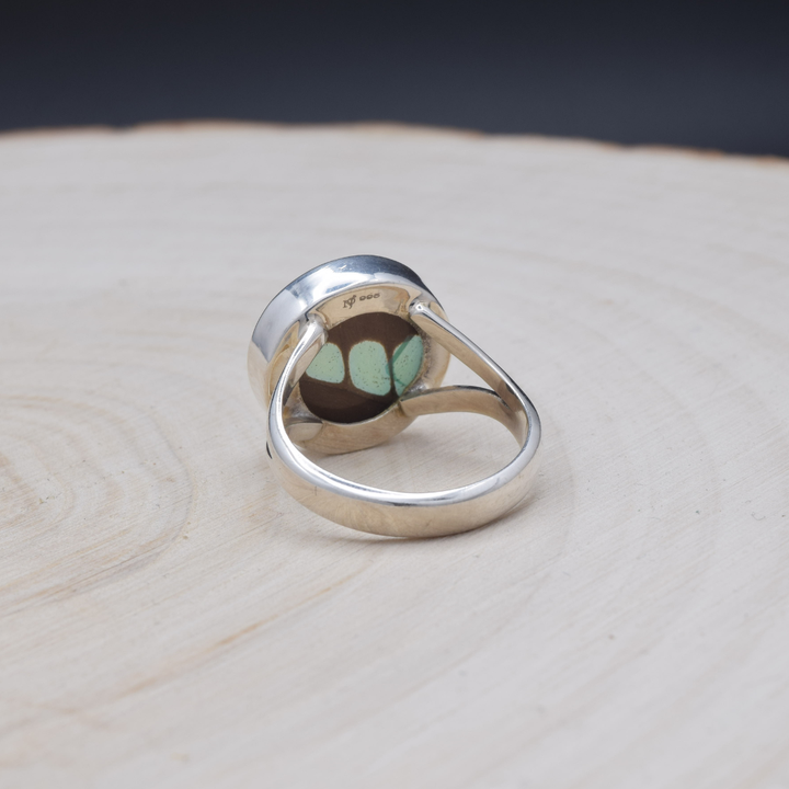 Common Bluebottle Fine Silver Circle Ring