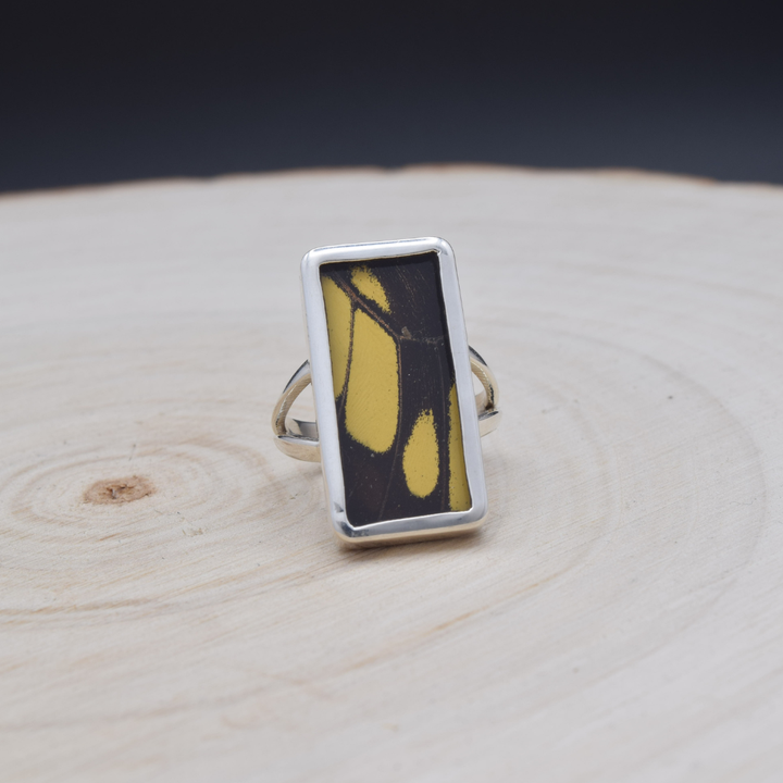 King Swallowtail Fine Silver Rectangle Ring