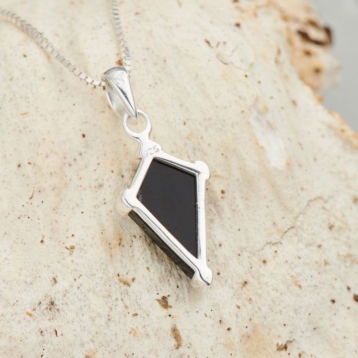 Black Onyx Sterling Silver Shield Pendant