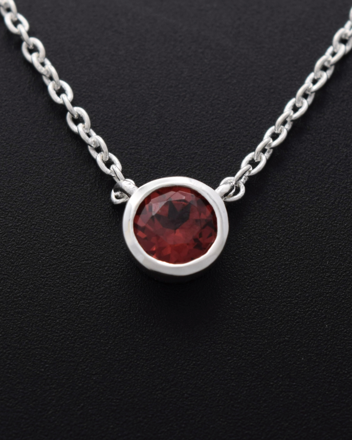 Garnet Aurora Birthstone Necklace | Silvaria