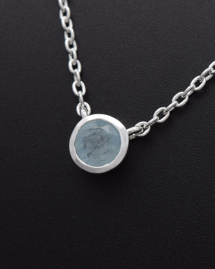 Aquamarine Aurora Birthstone Necklace | Silvaria