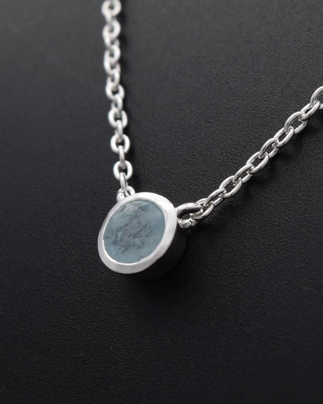 Aquamarine Aurora Birthstone Necklace | Silvaria
