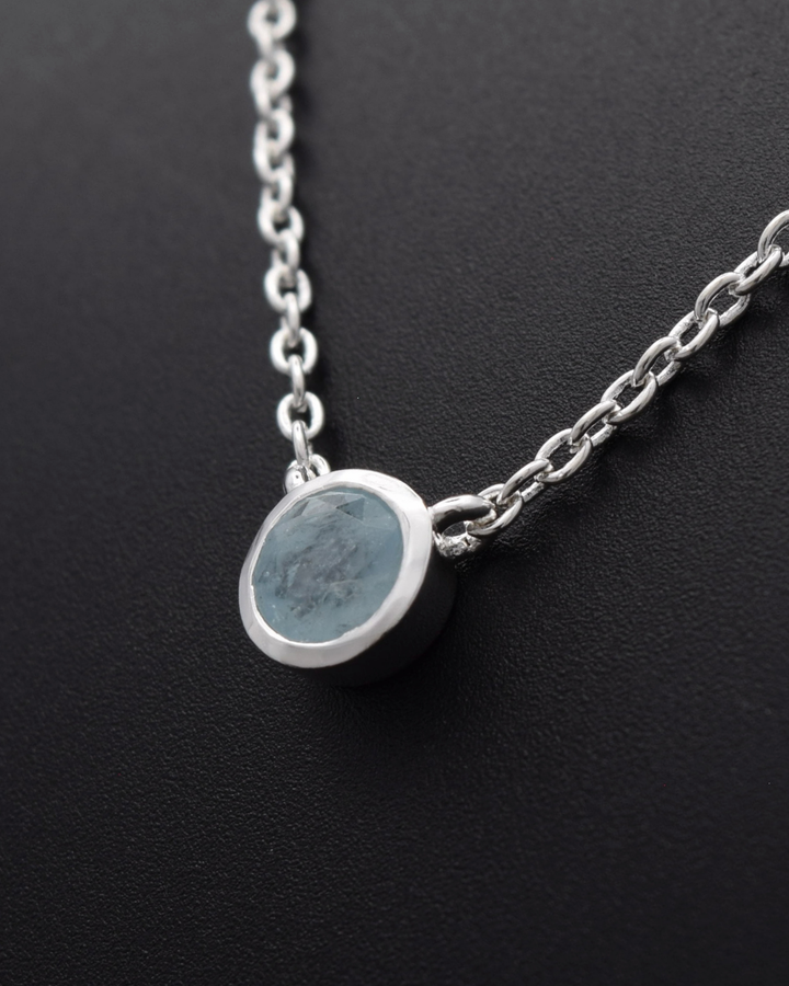 Aquamarine Aurora Birthstone Necklace | Silvaria