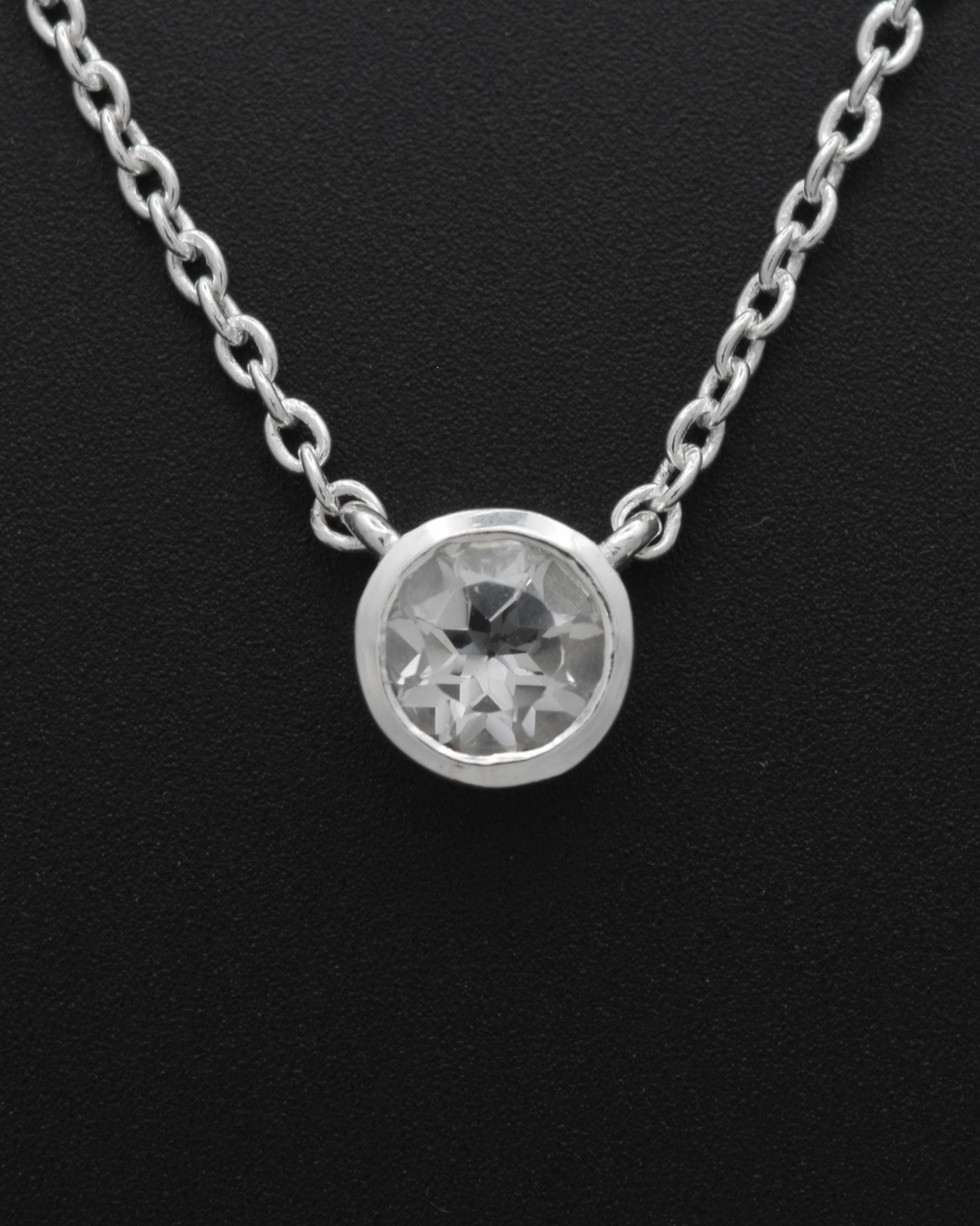 White Topaz Aurora Birthstone Necklace | Silvaria