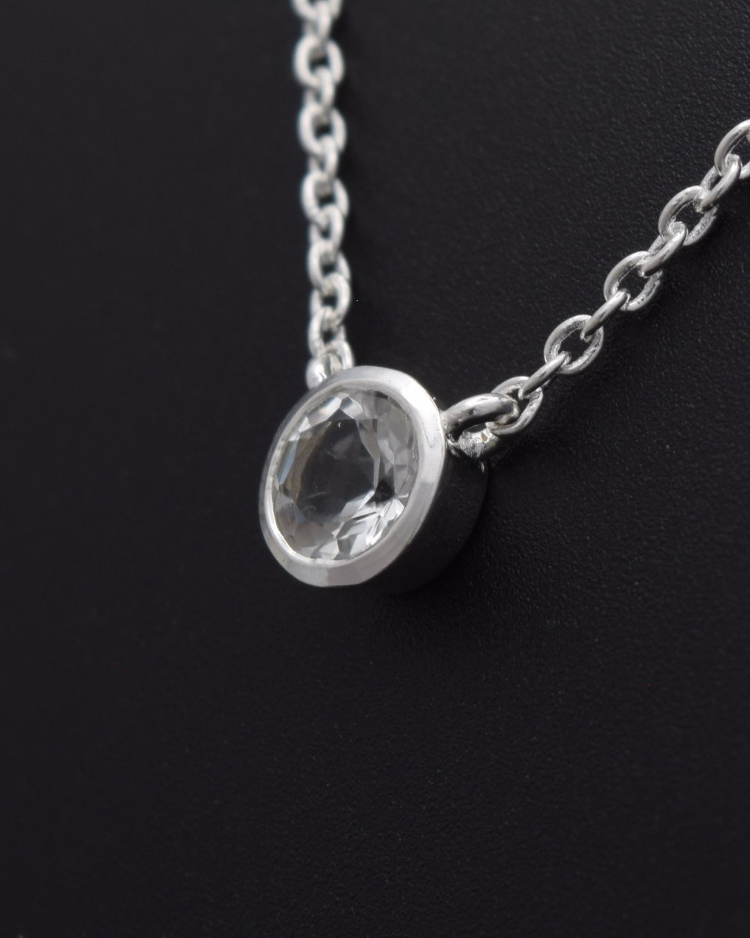 White Topaz Aurora Birthstone Necklace | Silvaria