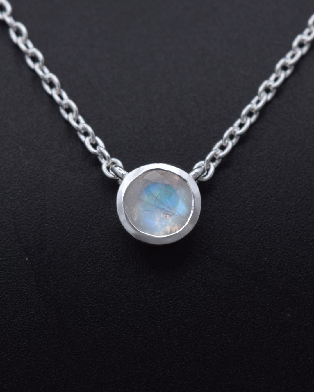 Rainbow Moonstone Aurora Birthstone Necklace | Silvaria
