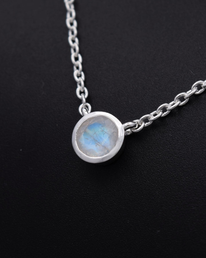 Rainbow Moonstone Aurora Birthstone Necklace | Silvaria