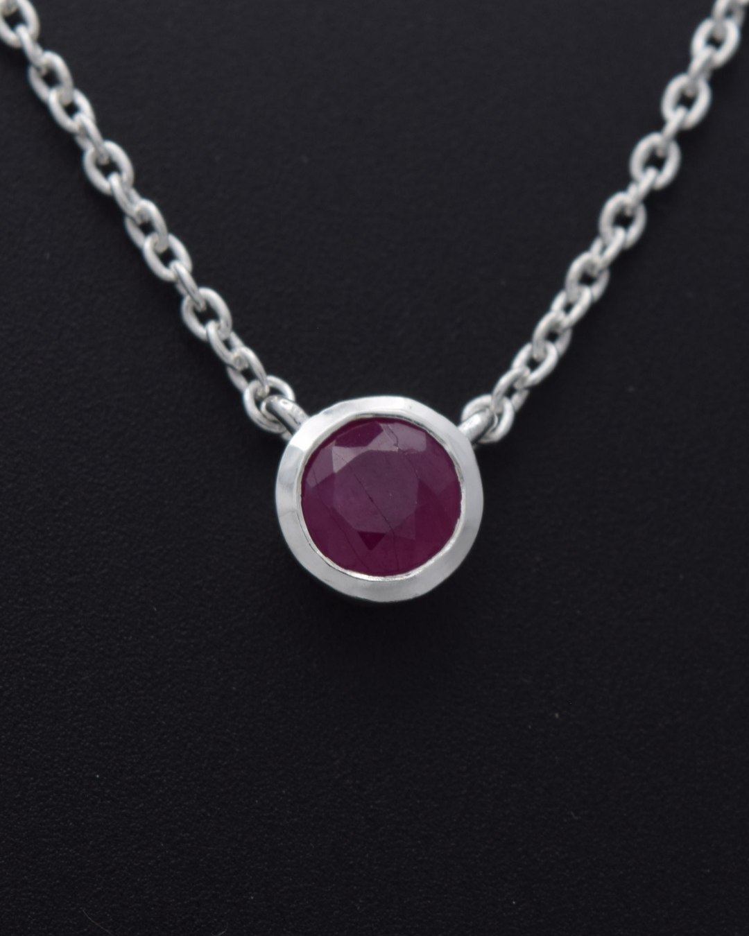 Ruby Aurora Birthstone Necklace | Silvaria