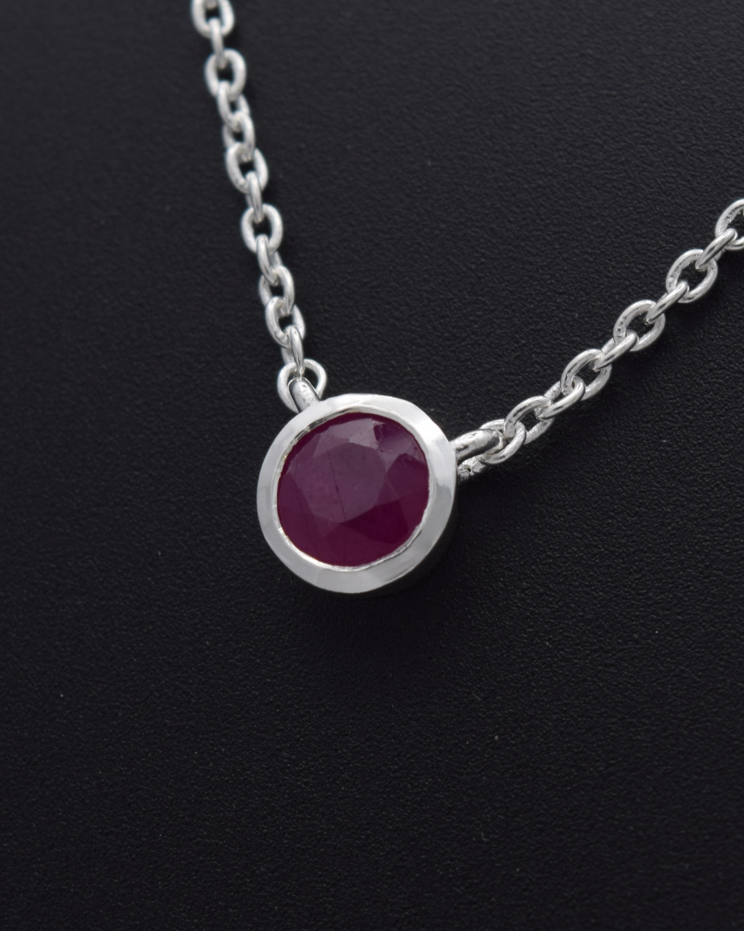 Ruby Aurora Birthstone Necklace | Silvaria