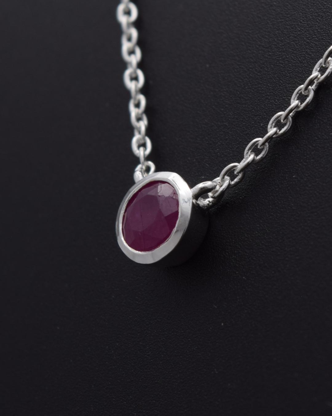 Ruby Aurora Birthstone Necklace | Silvaria