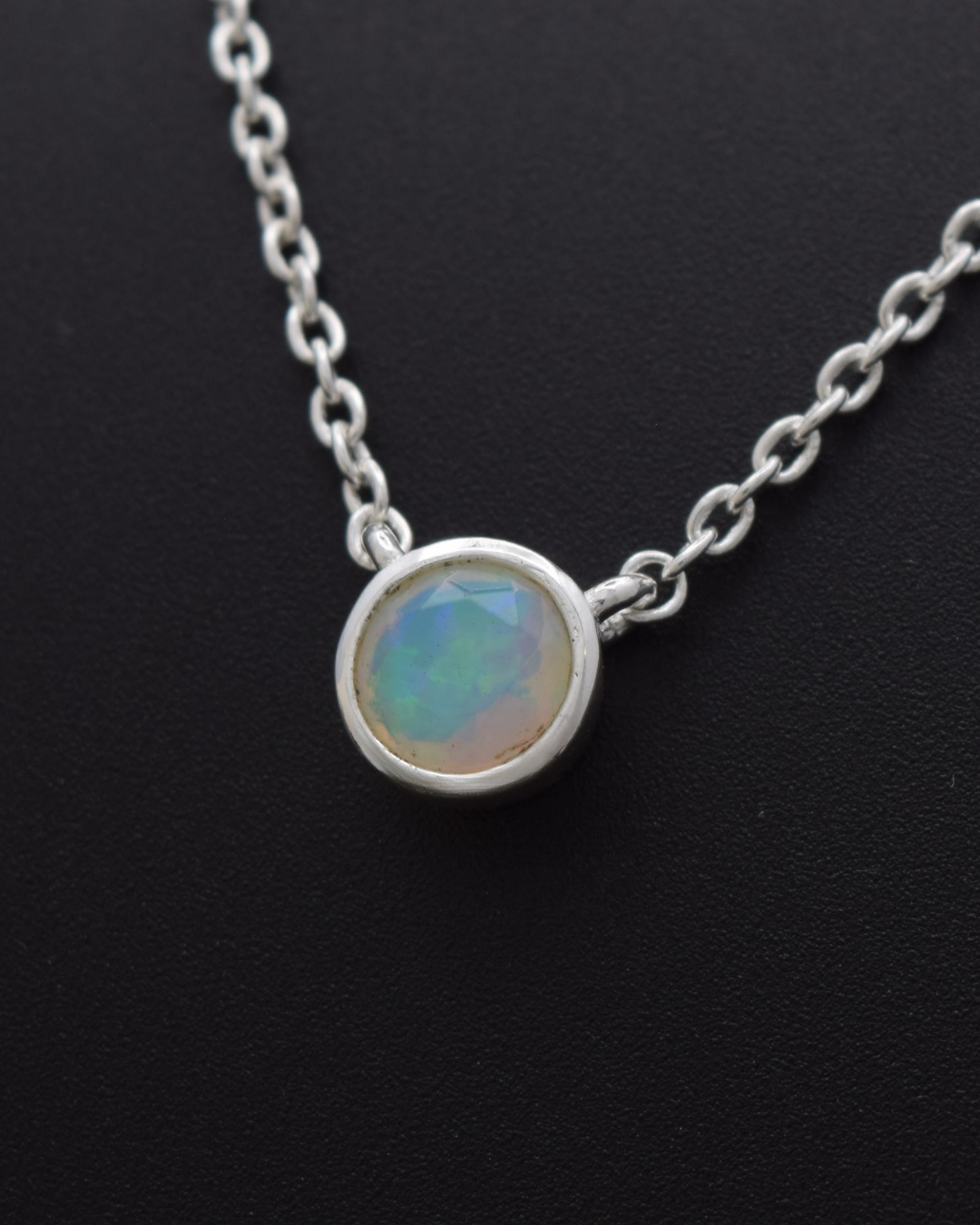 Ethiopian Opal Aurora Birthstone Necklace | Silvaria
