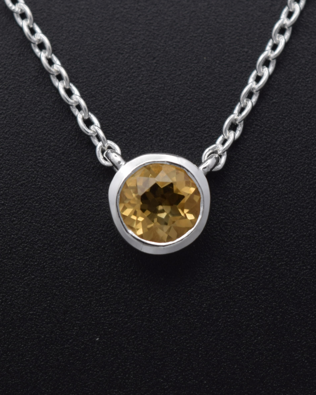 Citrine Aurora Birthstone Necklace | Silvaria