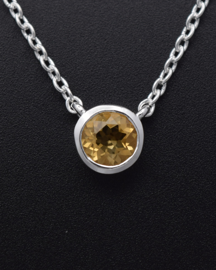 Citrine Aurora Birthstone Necklace | Silvaria