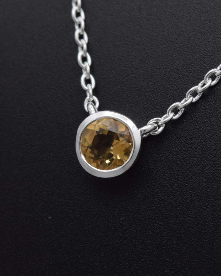 Citrine Aurora Birthstone Necklace | Silvaria