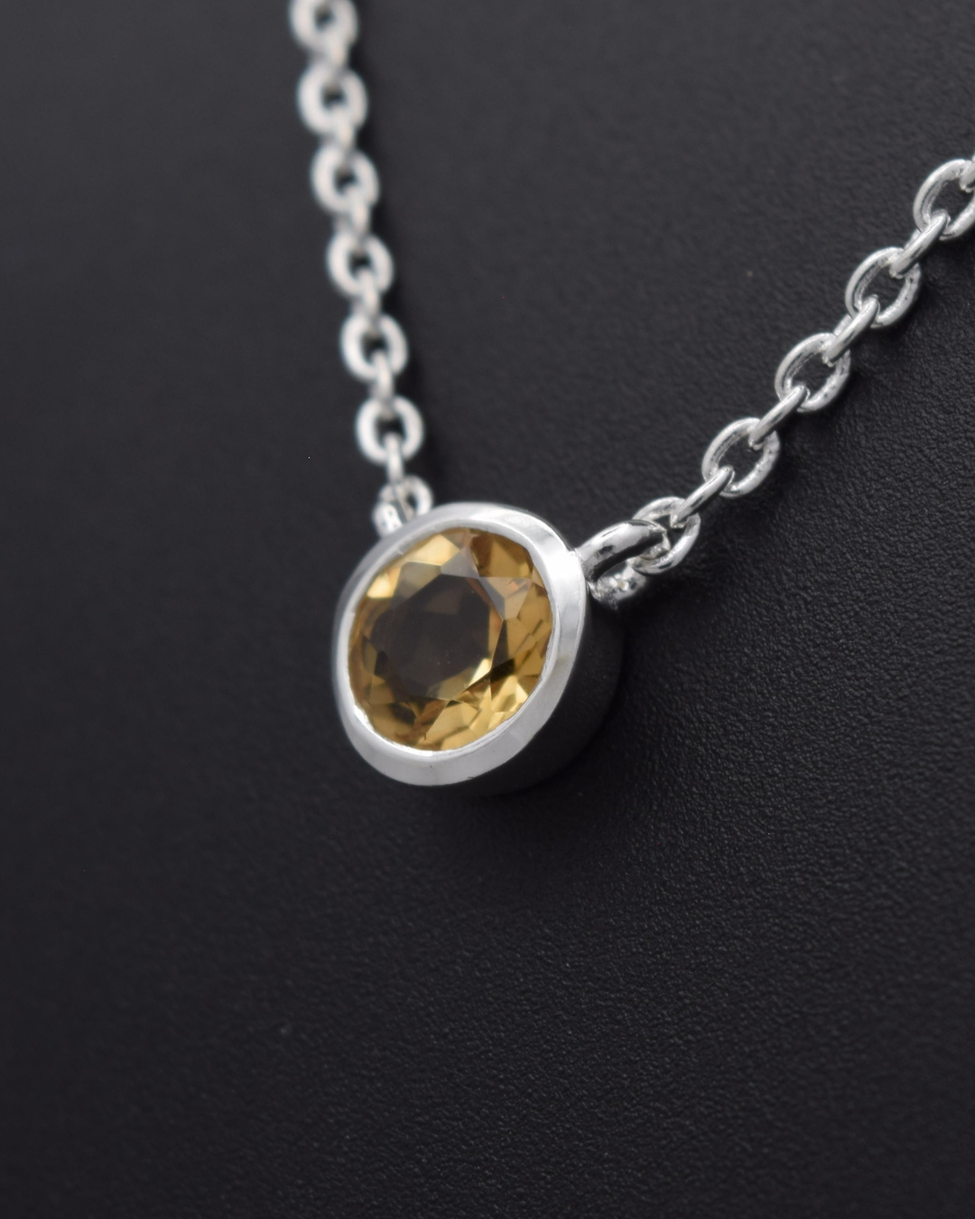 Citrine Aurora Birthstone Necklace | Silvaria