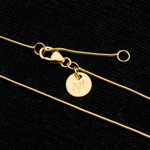 18” Adjustable 18K Vermeil Gold Snake Chain