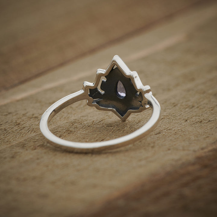 Tanzanite Sterling Silver Lotus Ring