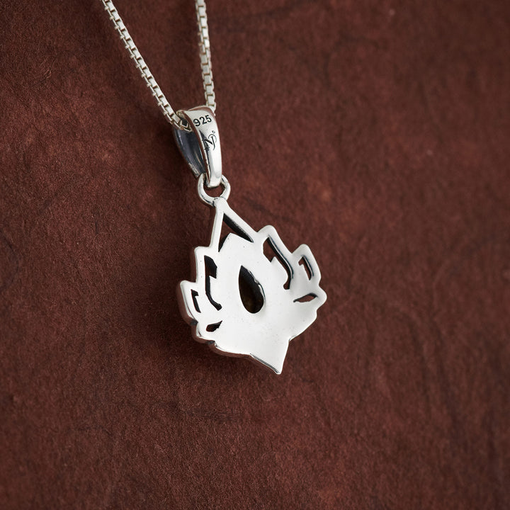 Citrine Sterling Silver Lotus Pendant
