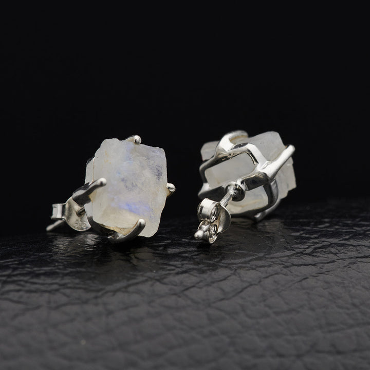 Moonstone Sterling Silver Stud Earrings