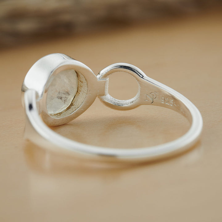 Moonstone Sterling Silver Trinity Ring