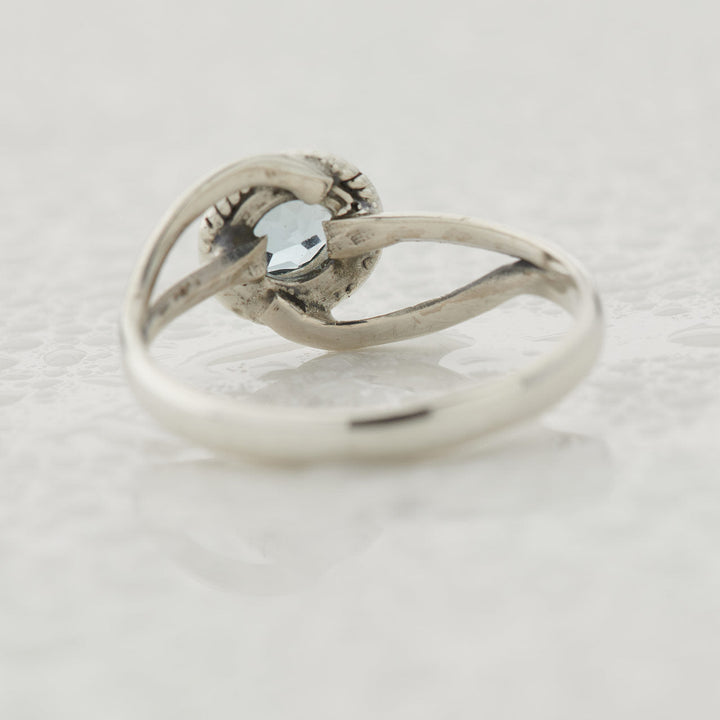 Blue Topaz Sterling Silver Infinity Ring