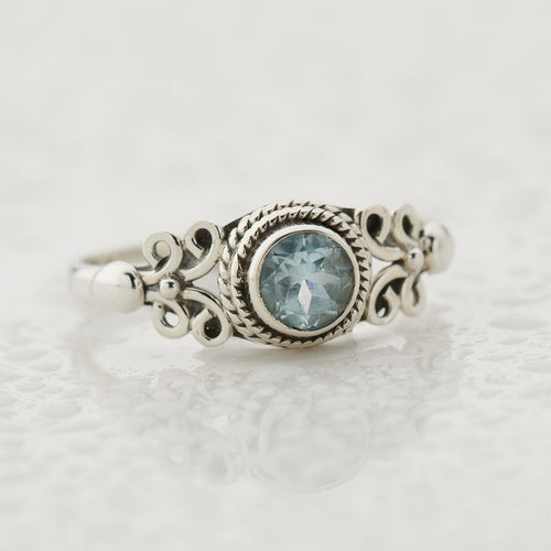 Blue Topaz Sterling Silver Eden Ring