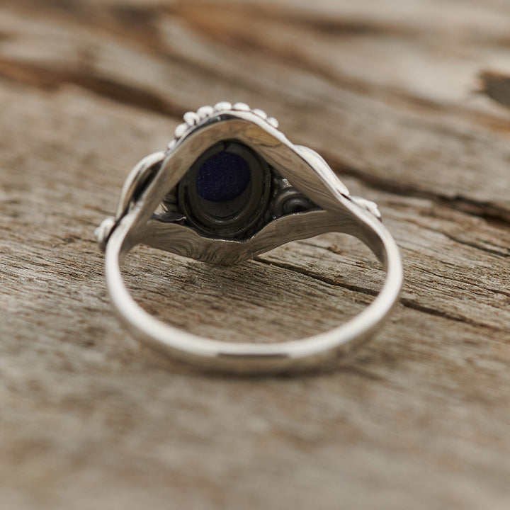 Lapis Sterling Silver Dahlia Ring