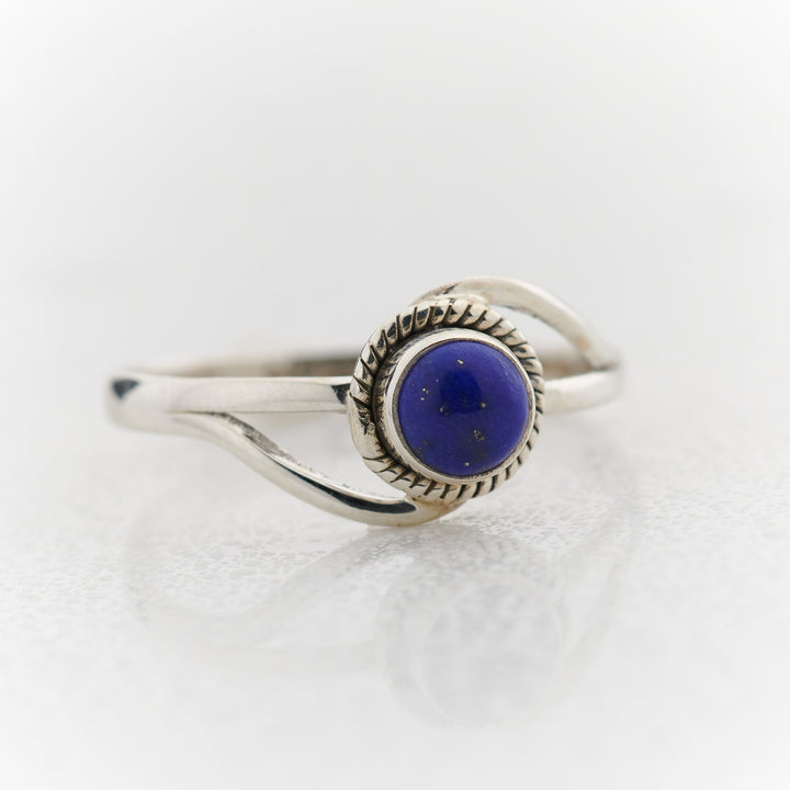 Lapis Sterling Silver Infinity Ring