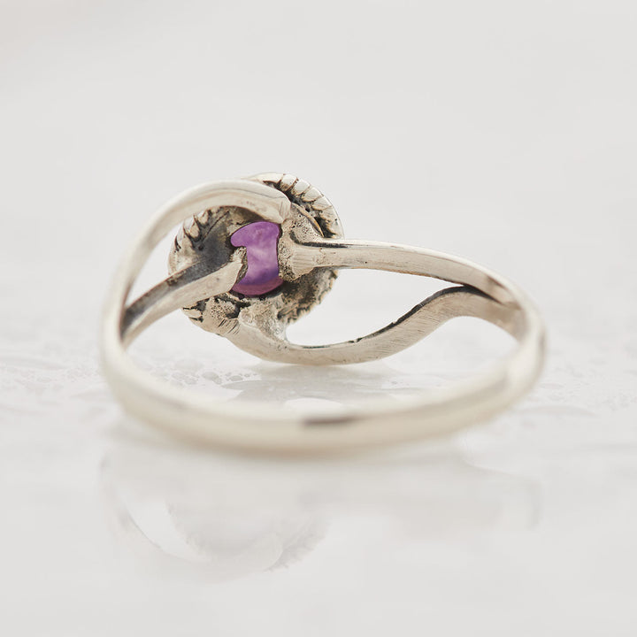 Lepidolite Sterling Silver Infinity Ring