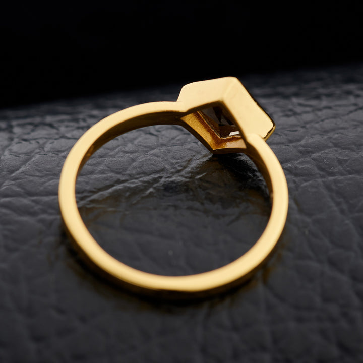 Smoky Quartz Everyday Gold Ring