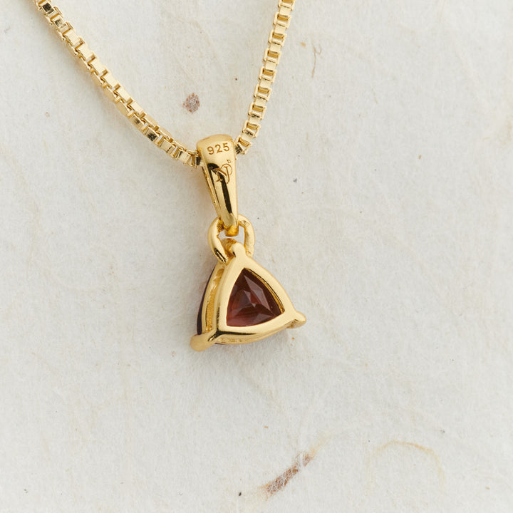 Garnet Everyday Gold Pendant