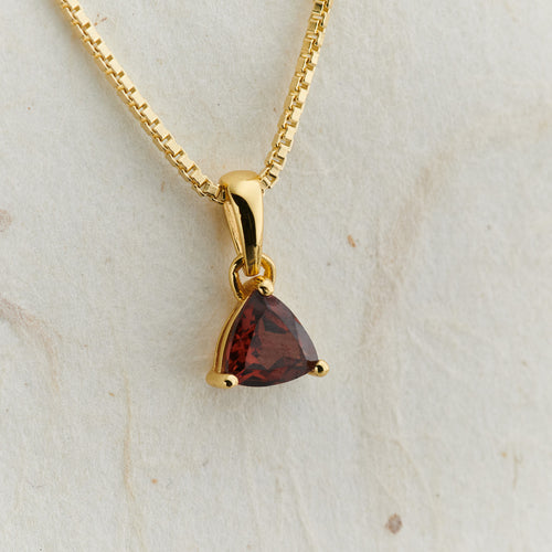 Garnet Everyday Gold Pendant