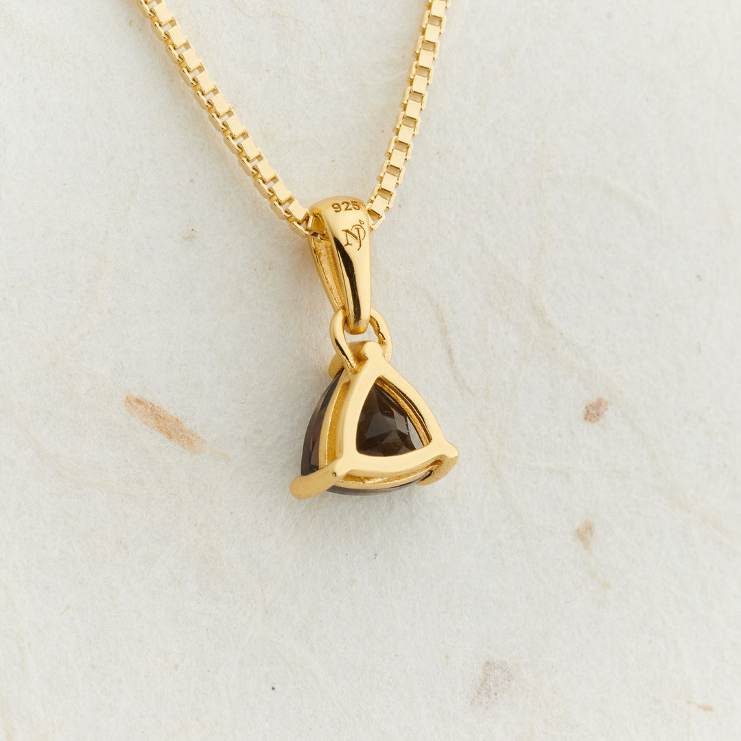 Smoky Quartz Everyday Gold Pendant