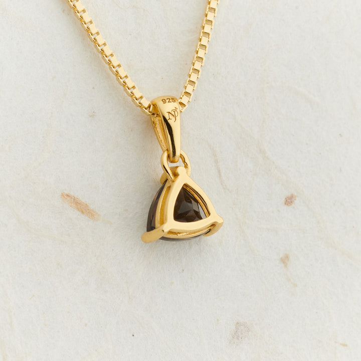 Smoky Quartz Everyday Gold Pendant