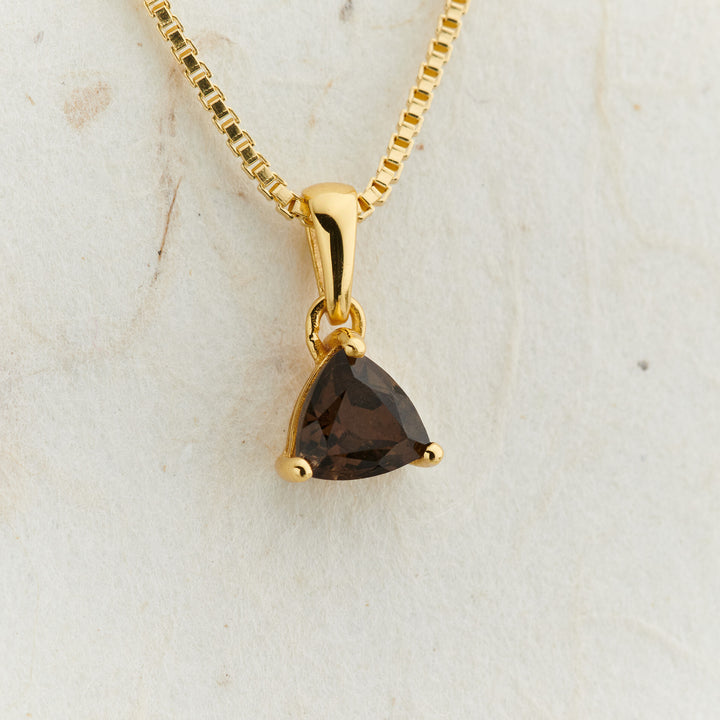 Smoky Quartz Everyday Gold Pendant