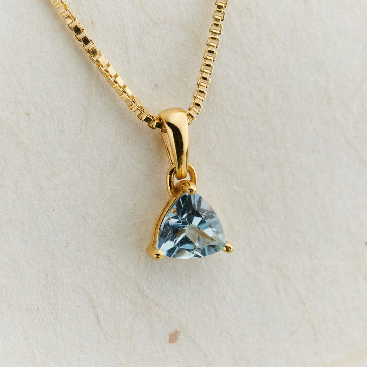 Blue Topaz Everyday Gold Pendant