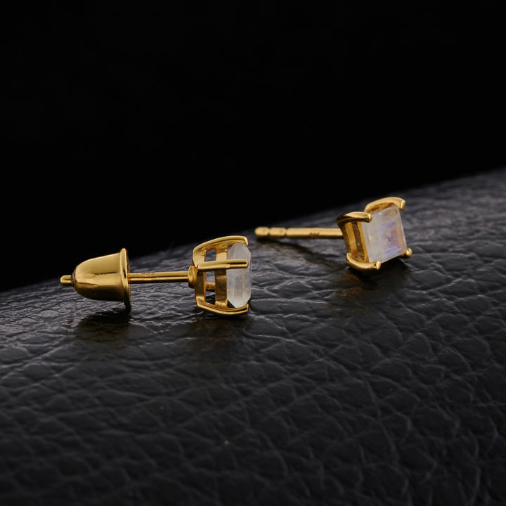 Moonstone Everyday Gold Studs