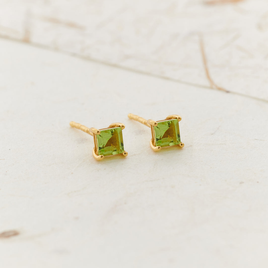 Peridot Everyday Gold Studs