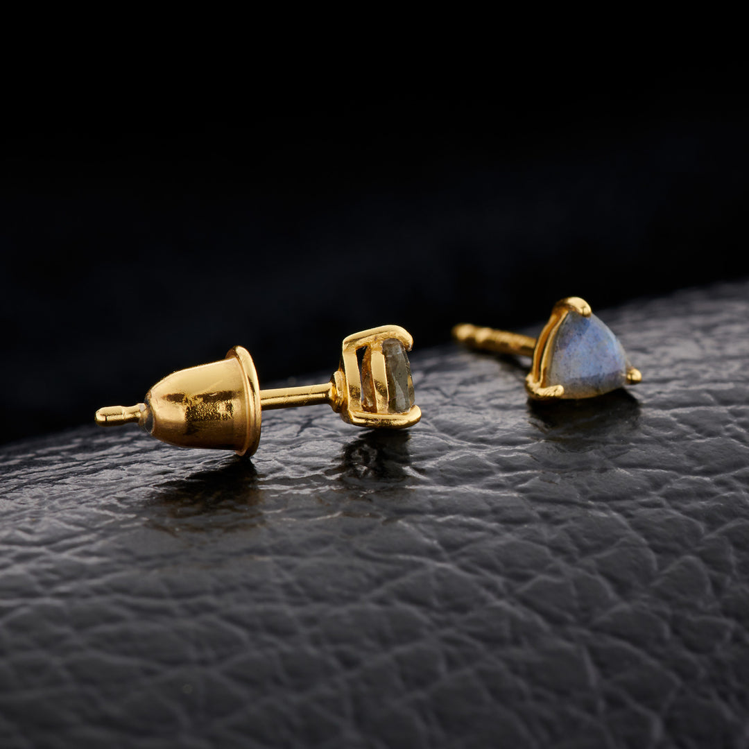 Labradorite Everyday Gold Studs