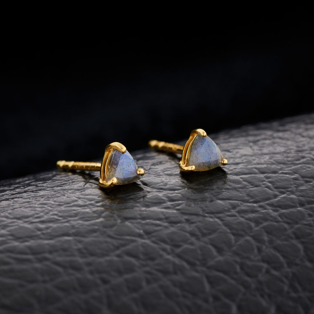 Labradorite Everyday Gold Studs