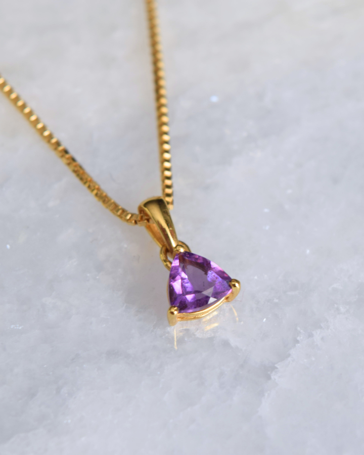 Amethyst Everyday Gold Pendant