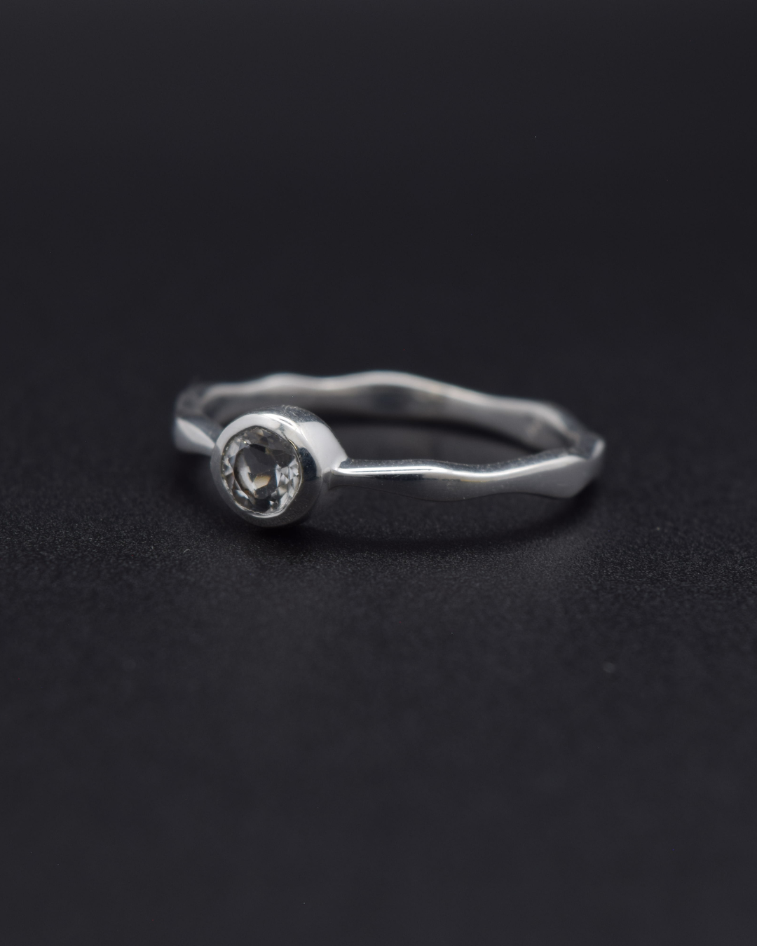 Silvaria Clear Quartz Wavy Ring