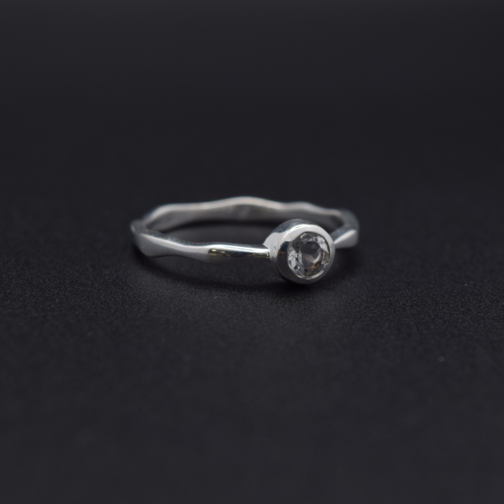 Silvaria Clear Quartz Wavy Ring